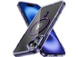 Custodia Magnetica Trasparente Per Iphone 16, Compatibile Con Magsafe, Custodia Protettiva Ibrida Antiurto Viola