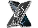 Custodia Magnetica Trasparente Per Iphone 16 Pro Max, Compatibile Con Magsafe, Custodia Protettiva Antiurto Ibrida Bianca