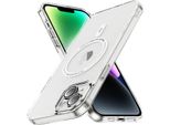 Custodia Magnetica Trasparente Per Iphone 14, Compatibile Con Magsafe, Custodia Protettiva Antiurto Ibrida Bianca
