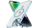 Custodia Magnetica Trasparente Per Iphone 14, Compatibile Con Magsafe, Custodia Protettiva Ibrida Antiurto Blu