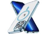 Custodia Magnetica Trasparente Per Iphone 12 Pro Max, Compatibile Con Magsafe, Custodia Protettiva Ibrida Antiurto Blu