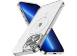 Custodia Magnetica Trasparente Per Iphone 12 Pro Max, Compatibile Con Magsafe, Custodia Protettiva Antiurto Ibrida Bianca