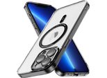 Custodia Magnetica Trasparente Per Iphone 13 Pro Max, Compatibile Con Magsafe, Custodia Protettiva Ibrida Antiurto Nera
