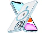Custodia Magnetica Trasparente Per Iphone 11, Compatibile Con Magsafe, Custodia Protettiva Ibrida Antiurto Blu