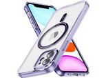 Custodia Magnetica Trasparente Per Iphone 12, Compatibile Con Magsafe, Custodia Protettiva Ibrida Antiurto Viola