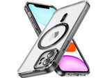 Custodia Magnetica Trasparente Per Iphone 11, Compatibile Con Magsafe, Custodia Protettiva Antiurto Ibrida Nera