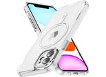 Custodia Trasparente Magnetica Per Iphone 11, Compatibile Con Magsafe, Custodia Protettiva Ibrida Antiurto Bianca