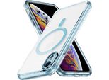 Custodia Magnetica Trasparente Per Iphone Xr, Compatibile Con Magsafe, Custodia Protettiva Ibrida Antiurto Blu