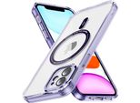 Custodia Magnetica Trasparente Per Iphone 11, Compatibile Con Magsafe, Custodia Protettiva Ibrida Antiurto Viola