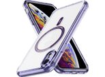 Custodia Magnetica Trasparente Per Iphone Xr, Compatibile Con Magsafe, Custodia Protettiva Ibrida Antiurto Viola