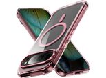 Custodia Magnetica Trasparente Per Google Pixel 9 / Pixel 9 Pro, Compatibile Con Magsafe, Custodia Protettiva Ibrida Antiurto Rosa