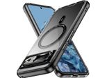 Custodia Magnetica Trasparente Per Google Pixel 8A, Compatibile Con Magsafe, Custodia Protettiva Ibrida Antiurto Nero