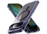 Custodia Magnetica Trasparente Per Google Pixel 9 / Pixel 9 Pro, Compatibile Con Magsafe, Custodia Protettiva Ibrida Antiurto Viola
