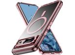 Custodia Magnetica Trasparente Per Google Pixel 8A, Compatibile Con Magsafe, Custodia Protettiva Ibrida Antiurto Rosa