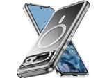 Custodia Magnetica Trasparente Per Google Pixel 8A, Compatibile Con Magsafe, Custodia Protettiva Antiurto Ibrida Bianca