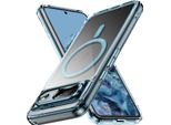 Custodia Magnetica Trasparente Per Google Pixel 8A, Compatibile Con Magsafe, Custodia Protettiva Ibrida Antiurto Blu