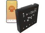 Termostato Ambiente Emos Gosmart Wifi Per Riscaldamento A Pavimento Con App, Programmabile Con Sensore A Pavimento, Compatibile Con Alexa, Google, Nero, P56201BUF