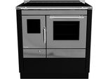 Küchenherd Ember Fire A1 80D-S-GD 5,2 kW Edelstahl-Schwarz Ofen Kamin