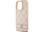Dkny, Custodia Elegante Per Iphone 13 Pro Con Motivo A Scacchi E Strisce, Rosa