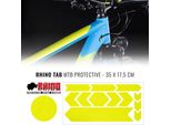 Kit Adesivo Di Protezione Telaio Bici Rhino Mtb, Giallo Fluo, 35 X 17,5 Cm