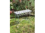 Tavolino Shabby Chic Karin Angolare, Grigio Tavolino Shabby Chic Karin Angolare - Larghezza: 82 Cm