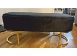 Casa Padrino Panca Nero / Oro 120 Cm - Mobili