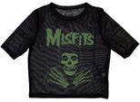 Misfits - Top Corto "Green Hands"" Per Donna RO12659 (38 It) (Nero)"