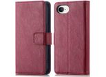 Custodia Imoshion Per Apple Iphone 16E - Cover Flip A Libro - Rosso Scuro