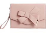 Ted Baker Pochette Borsa Da Sera Nikkey Knot Bow Envelope Pouch Pl - Pink Rosa Antico