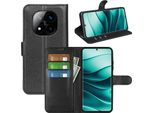 Per Xiaomi Redmi Note 14 Pro Plus 5G Custodia A Portafoglio In Pelle Finta Custodia Cover Nera