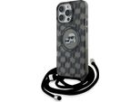 Karl Lagerfeld Klhmp16Lhckcklck Iphone 16 Pro 6.3 Czarny/Nero Custodia Rigida Iml Crossbody Monogram Karl & Choupette Head Magsafe