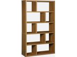 Libreria Asimmetrica A 5 Livelli Con 10 Scomparti, Albero Di Mango