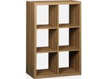 Libreria A 2 Livelli Con 6 Scomparti, Albero Di Mango