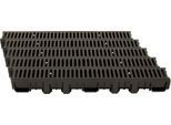 Scarmaxx 5M Canale Di Drenaggio A Pavimento Canale Per Acqua Piovana A15 60 Mm Griglia A Barre Grigio - 13X500X11,5Cm