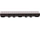 Scarmaxx 1M Canale Di Drenaggio A Pavimento A15 60 Mm Griglia Longitudinale Grigia - 13X100X11,5Cm