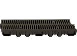 Scarmaxx 2M Canale Di Drenaggio A Pavimento Canale Per Acqua Piovana A15 60 Mm Griglia A Barre Grigio - 13X200X11,5Cm
