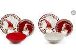 Excelsa Set Di Stoviglie 18 Pezzi Holly Gnomo Piatto In Porcellana E Gres Colorato