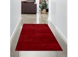 Tappeto Shaggy A Pelo Alto Lavabile Antiscivolo Rosso Dimensioni - 60 X 110 Cm