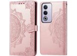 Oppo A80 Sleeve - Pelle Finta - Flip Cover Imoshion - Finitura Oro Rosa
