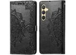 Samsung Galaxy S25/Samsung Galaxy S24 Cover - Similcuoio - Flip Cover Imoshion - Nero