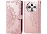 Oppo Reno 12F Sleeve - Pelle Finta - Flip Cover Imoshion - Finitura Oro Rosa