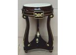 Casa Padrino Tavolino Barocco Con Piano In Marmo Marrone Scuro / Oro / Grigio H. 73 Cm