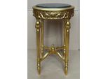 Casa Padrino Tavolino Barocco Oro/Nero Ø 45 X H. 72 Cm - Mobili Barocchi