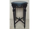 Casa Padrino Tavolino Barocco Nero Ø 45 X H. 72 Cm - Mobili Barocchi