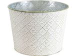 Vaso Per Piante Rotondo, Verde Ø 25X19 Cm, Fioriera In Metallo