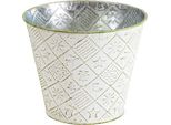 Vaso Per Piante Rotondo, Verde Ø 10X9 Cm, Fioriera In Metallo