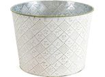 Vaso Per Piante Rotondo, In Verde Ø 16X14,5 Cm, Fioriera In Metallo