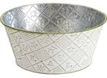 Vaso Per Piante Rotondo, Verde Ø 20X9 Cm, Fioriera In Metallo