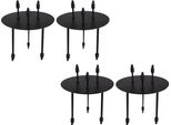 Set Di 4 Candele A Colonna Nere Portacandele In Metallo
