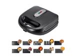 Macchina Elettrica Multifunzione 10 In 1 Per La Colazione, Per Panini, Con 10 Piastre Antiaderenti, Per Waffle, Ciambelle, Torte, Nero